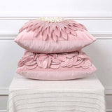 Style 1 Pink 3D Floral Cushion Covers - Modern Luxury Decorative Throw Pillow Covers for Living Room(Without Pillow Insert)