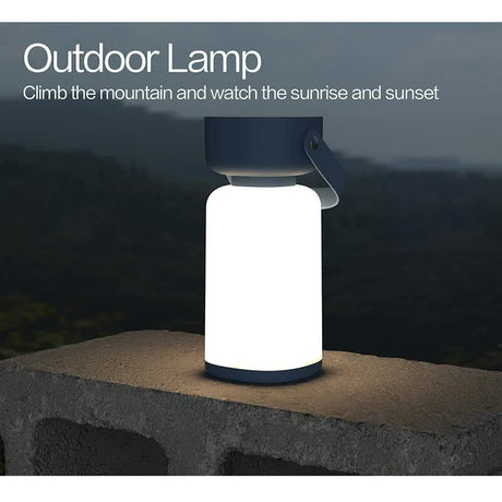 Blue Rechargeable Portable Camping Lantern - Lightweight LED Tent Light with Handle