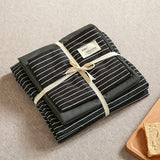 Black 4-Piece Cotton Bedding Set - Fits 1.5m/1.8m Beds (Duvet Cover 200x230cm, Bed Sheet 230x250cm)