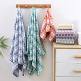 Blue Premium Coral Fleece Towel Set – 1 Bath Towel (88x170cm) + 3 Hand Towels (35x35cm) – Soft, Absorbent, and Quick-Drying