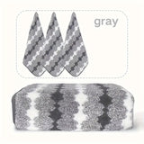 Grey Premium Coral Fleece Towel Set - 1 Bath Towel (88x170cm) + 3 Hand Towels (35x35cm) - Soft, Absorbent, and Quick-Drying