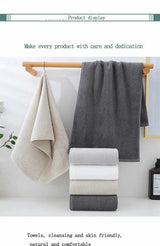 White Premium Cotton Towel Set - 6 Pieces, Soft & Absorbent Bath Towels for Adults