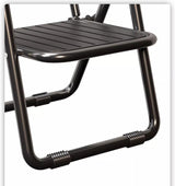 Black Portable Folding Chair - Outdoor Beach and Camping Recliner