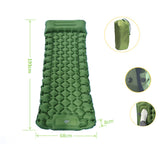 Orange Portable Outdoor Inflatable Mat - Foot-Operated Camping Sleeping Pad