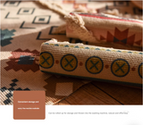 Handwoven Cotton Tassel Floor Rug for Bedroom or Living Room|Soft, Modern Geometric Design,60x90cm