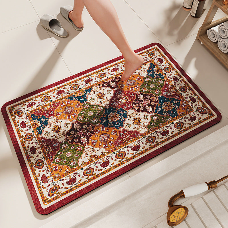 Non-Slip Diatomaceous Earth Bath Mat - Quick-Dry, Durable Toilet Rug 40x60cm