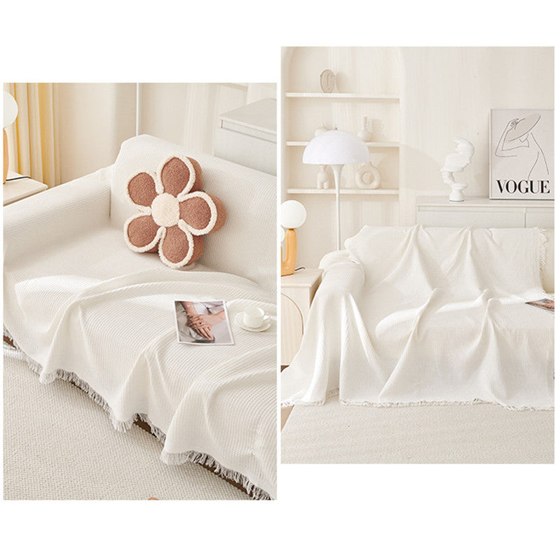 180*260CM Green Premium Polyester Sofa Throw Blanket, Multi-Seasonal Use, Sofa Protector