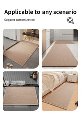Red Quick Dry Bathroom Rug - Non-Slip PVC Foam, Super Absorbent, 50x80cm