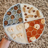 2 Pcs Pink Honeycomb Pet Slow Feeder Bowl - Anti-Choke Silicone Lick Mat with Suction for Dogs