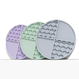 2 Pcs Purple Honeycomb Pet Slow Feeder Bowl - Anti-Choke Silicone Lick Mat with Suction for Dogs
