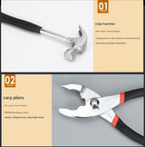 39-Piece Home Tool Kit - Red Carbon Steel Hardware Set