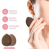 3 * Brown 20 Sets Makeup Sponge Set - Flannel Headband, Crystal Velvet Puffs, Non-Latex Beauty Blenders for Flawless Application