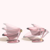 Yellow Foldable Elevated Pet Bowl Set - Tilted Ergonomic Cat Feeder with Aluminum Stand & Silicone Bowl