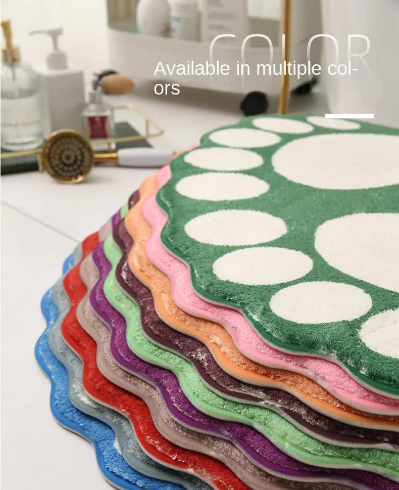 2 Pcs Green And White Foot-Shaped Plush Bath Mat - Non-Slip Absorbent Bathroom Rug for Bedroom and Doorway (50x80cm)