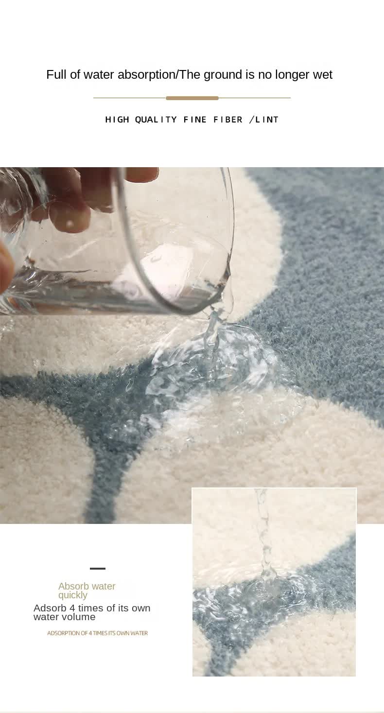 2 Pcs Blue And White Foot-Shaped Plush Bath Mat - Non-Slip Absorbent Bathroom Rug for Bedroom and Doorway (50x80cm)