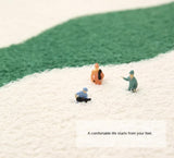 2 Pcs Light Green And White Foot-Shaped Plush Bath Mat - Non-Slip Absorbent Bathroom Rug for Bedroom and Doorway (50x80cm)