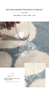 2 Pcs Orange And White Foot-Shaped Plush Bath Mat - Non-Slip Absorbent Bathroom Rug for Bedroom and Doorway (50x80cm)