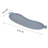 Blue Non-Slip Pet Feeding Mat - Waterproof Dog & Cat Food Bowl Placemat with Raised Edges