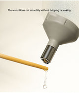 Grey Base Adjustable Height Pet Water Dispenser with Food Bowl Base - Non-Drip Bottle Feeder Station for Dogs & Cats