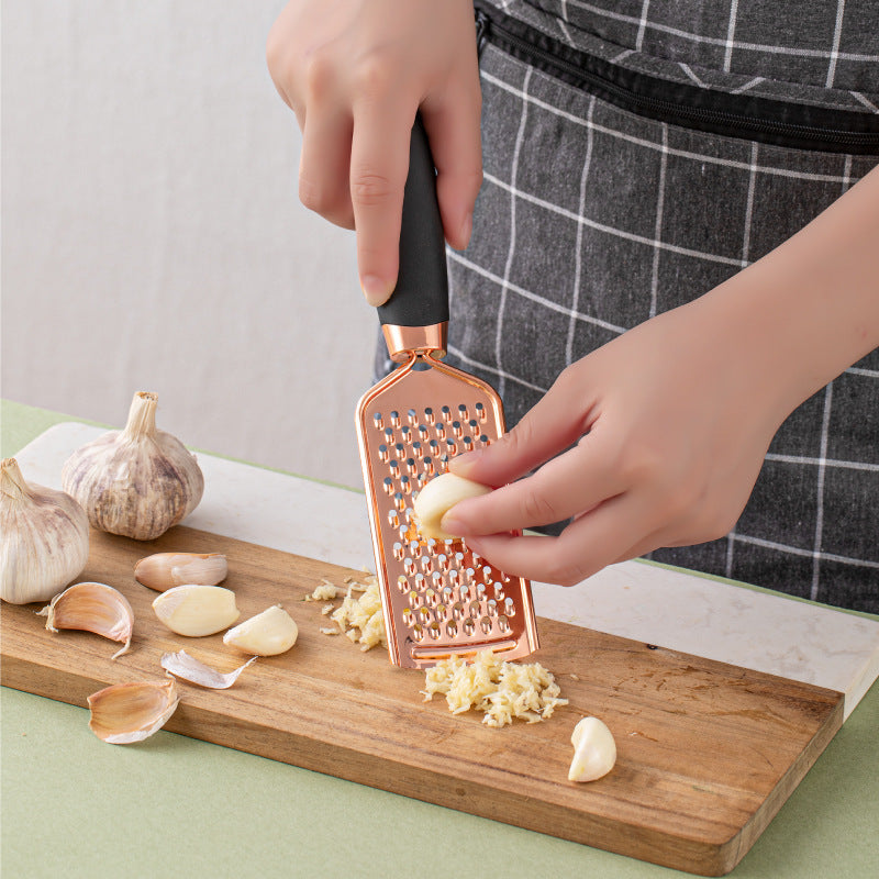 Pink And Rose Gold 7-Piece Kitchen Gadget Set - Stainless Steel Utensils with Comfort Grip Handles