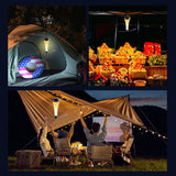 Multifunctional Fly Repeller Fan with LED Light - Rechargeable Outdoor Hanging Mosquito Repellent Fan