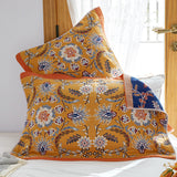 Single Yellow Floral Pillow Towel - Simple Nordic Style (52x75cm)