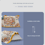 Single Yellow Floral Pillow Towel - Simple Nordic Style (52x75cm)