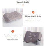 Inflatable Camping Pillow - Lightweight 46x32x12cm Travel Pillow 180g in Grey