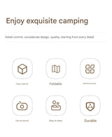 Foldable Picnic Basket with Tray - 16.5L Capacity, White Gray, Perfect for Camping and Outdoor Gatherings