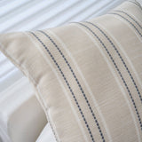 Textured Vertical Striped Pillowcases - Scandinavian Home Decor Accents (Grey Stripes Pair - 45x45cm)