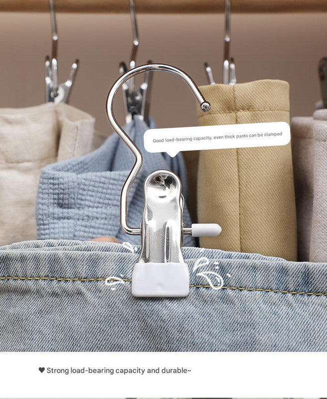 Dark green Stainless Steel Hanging Clips (35 PCS) - Strong Grip for Pants, Hats, Socks, Laundry
