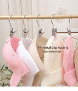 White Stainless Steel Hanging Clips (35 PCS) - Strong Grip for Pants, Hats, Socks, Laundry