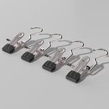Black Stainless Steel Hanging Clips (35 PCS) - Strong Grip for Pants, Hats, Socks, Laundry