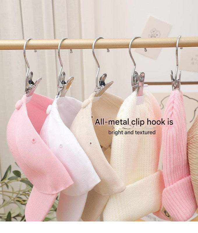 Gray Stainless Steel Hanging Clips (35 PCS) - Strong Grip for Pants, Hats, Socks, Laundry