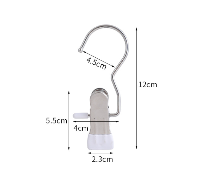 Gray Stainless Steel Hanging Clips (35 PCS) - Strong Grip for Pants, Hats, Socks, Laundry