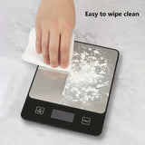 Black Digital Kitchen Scale - Stainless Steel Food Scale for Baking & Cooking (10kg/1g)