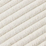 White Soft Corduroy Cushion Covers with Pom Pom Trim - Set of 2 Decorative Throw Pillow Cases for Sofa Couch Bed, 45x45cm