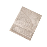 Khaki Luxurious Paisley Jacquard Throw Blanket - Soft Wool Blend with Tassels, 120x150cm, Lightweight Sofa & Nap Blanket