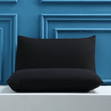 Black Ultra Soft Brushed Waterproof Pillow Protectors (Set of 2) - 50x70cm, Stain & Spill Guard for Bed Pillows(Note: pillow core not included)