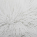 White Luxurious Long Faux Fur Cushion Covers - Set of 2, 45x45cm Soft Plush Decorative Pillowcases for Sofa & Bed