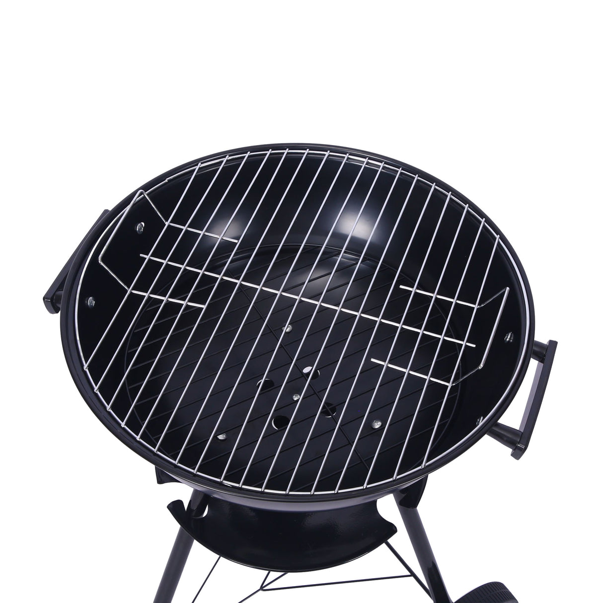 Outdoor Folding Apple-Shaped Stainless Steel Charcoal Barbecue Grill - 41cm Grill Net