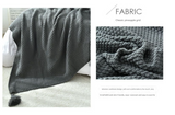 110cm x 150cm Coffee Knitted Sofa Blanket for Autumn and Winter Naps
