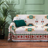 Sucre Nordic Style Woven Throw Blanket - Chic Sofa Cover with Fringe - 130 x 180cm