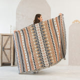 Navajo Nordic Style Woven Throw Blanket - Chic Sofa Cover with Fringe - 130 x 180cm