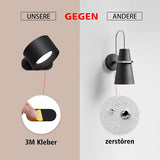 White Rechargeable LED Magnetic Wall Light - Touch Control, 3 Colors & Dimmable, USB Portable Night Lamp for Reading & Cabinets