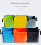 Yellow 25L Collapsible Bucket - Heavy-Duty PVC Waterproof Folding Pail for Fishing, Camping & Car Washing