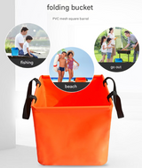 Yellow 25L Collapsible Bucket - Heavy-Duty PVC Waterproof Folding Pail for Fishing, Camping & Car Washing