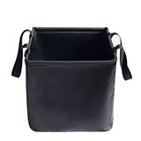 Black 25L Collapsible Bucket - Heavy-Duty PVC Waterproof Folding Pail for Fishing, Camping & Car Washing