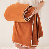 200*230CM Grey Ultra-Soft Dual-Sided Waffle & Plush Fleece Blanket - Large Cozy Throw for Bed & Sofa