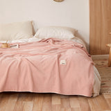 200*230CM Pink Ultra-Soft Dual-Sided Waffle & Plush Fleece Blanket - Large Cozy Throw for Bed & Sofa